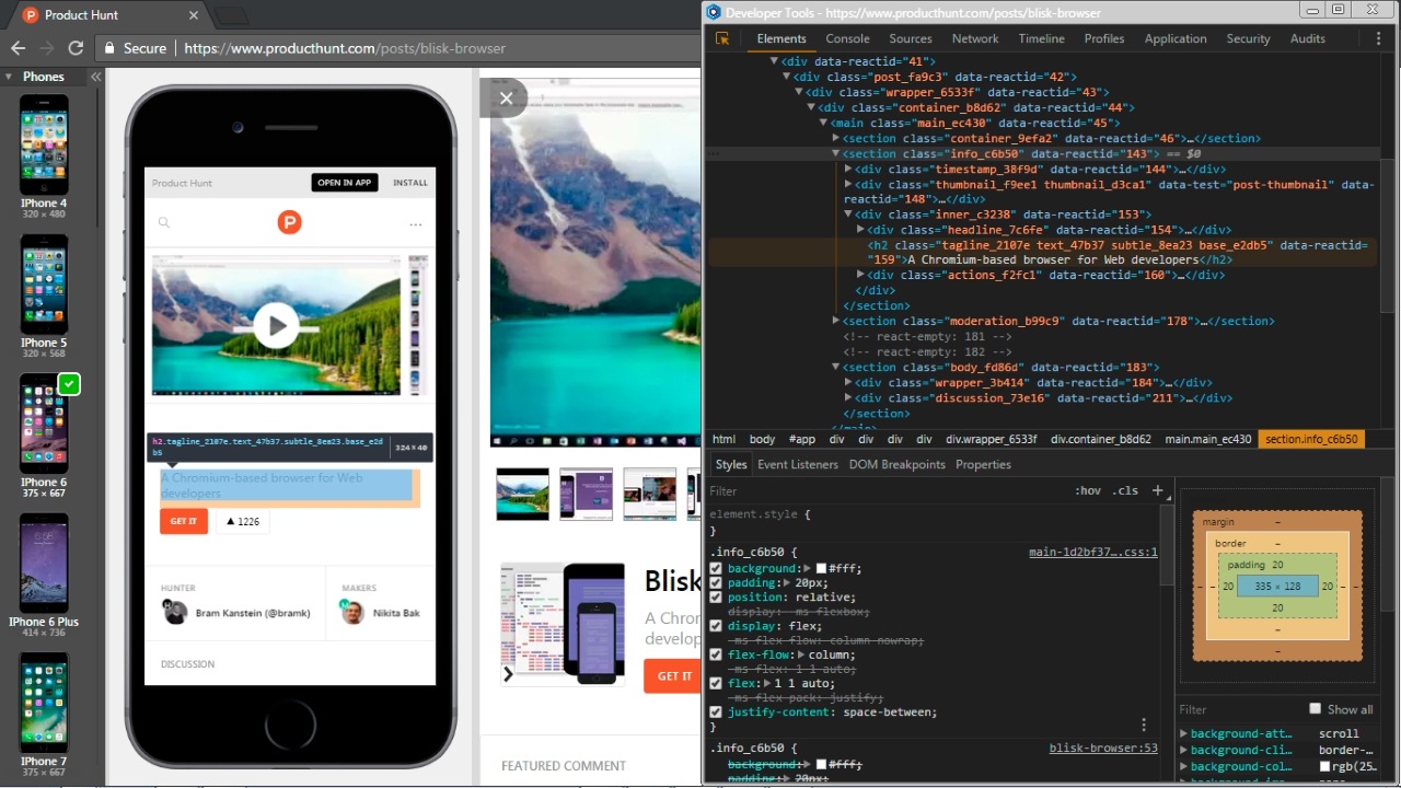 Blisk dark theme