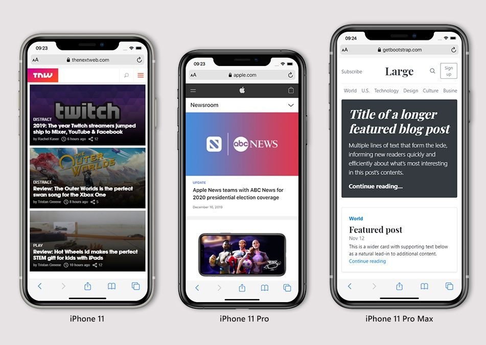 iPhone 11, iPhone 11 Pro and iPhone 11 Pro Max